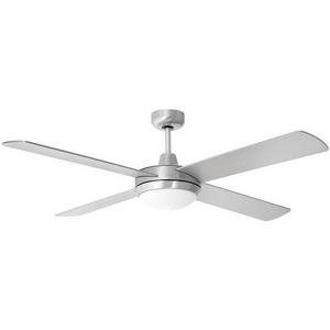 CEILING FAN TEMPEST LED 52"/1320MM 4 BLD PLY SILVER W/LIGHT