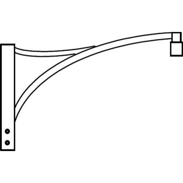 Outreach Arm Public Lighting 875mm Black Decorative, Ideal Electrical Catalogue Light Fittings Light Pole Luminaire For Streets And Places - Construction Supplies Australia