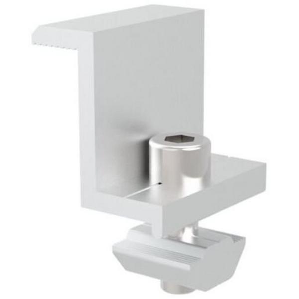 35mm End Clamp Silver, Ideal Electrical Catalogue Energy Management Solar Mounting Systems Solar Rail Mounting Components - Construction Supplies Australia