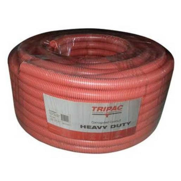 Corrugated Conduit 20mm X 25M Orange Heavy Duty, Ideal Electrical Catalogue Cable Management Conduit Corrugated Corrugated Conduit - Construction Supplies Australia