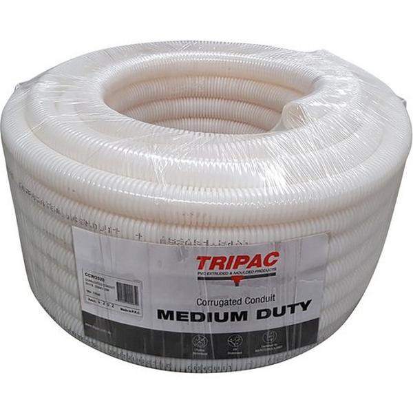 CORRUGATED CONDUIT WHITE 20MM X 50M, Ideal Electrical Catalogue Cable Management Conduit Corrugated Corrugated Conduit - Construction Supplies Australia