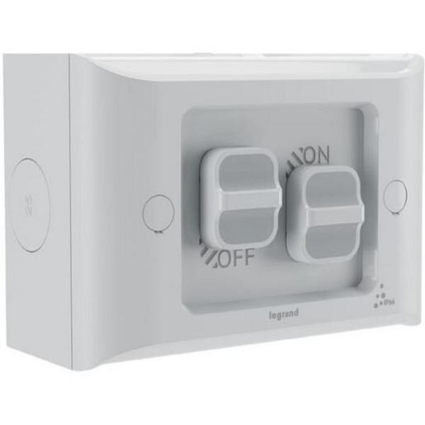 Aqua Life 2 Gang Switch 16A IP66 Surface Mount Limestone Gy, Ideal Electrical Catalogue Switches Plugs Sockets Switches Light Switch - Construction Supplies Australia