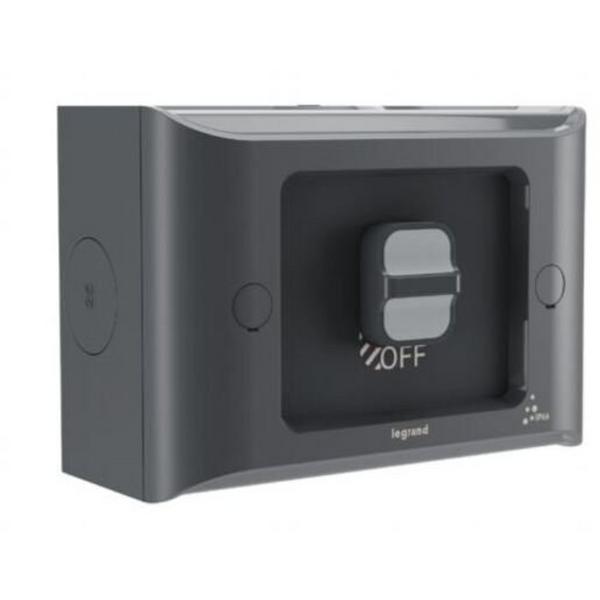 Aqua Life 1 Gang Switch 16A IP66 Surface Mount Cement Grey, Ideal Electrical Catalogue Switches Plugs Sockets Switches Light Switch - Construction Supplies Australia