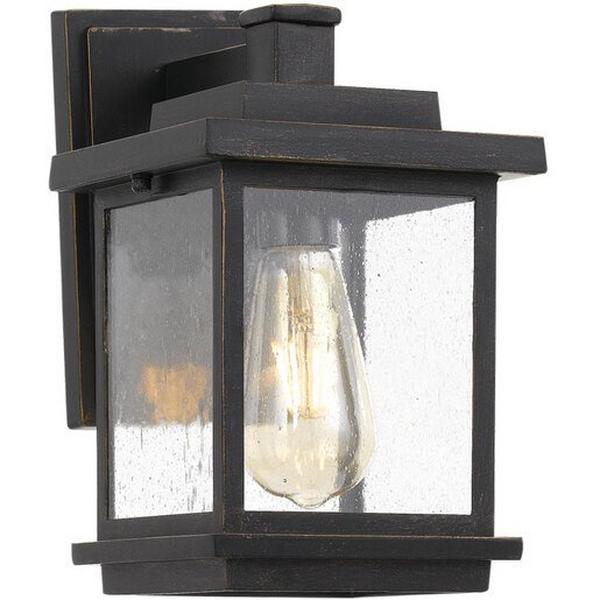 WALL LIGHT E27 60WMAX IP44 BLACK/BUBBLE GLASS EXT STRAND, Ideal Electrical Catalogue Light Fittings Ceiling Wall Lighting Ceiling Wall Luminaire - Construction Supplies Australia