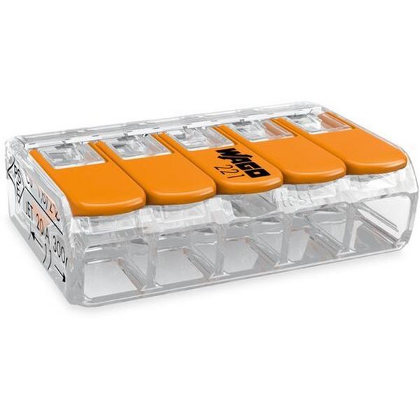 5 Conductor Terminal Block 0.2mm-4mm 32A (25 Pack), Ideal Electrical Catalogue Wiring Accessories Terminal Block Push In Terminal - Construction Supplies Australia