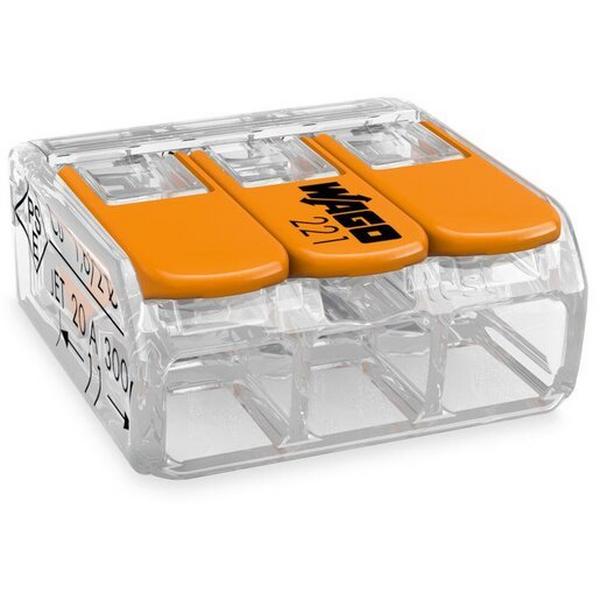 3 Conductor Terminal Block 0.2mm-4mm 32A (50 Pack), Ideal Electrical Catalogue Wiring Accessories Terminal Block Push In Terminal - Construction Supplies Australia