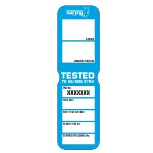 Bizline BIZ730551 | Test Tag Heavy Duty Blue (X100) | Warning sign and ...