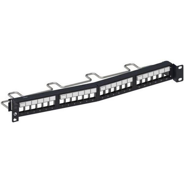 24 Port Stp Patch Panel 19" - 1RU, Ideal Electrical Catalogue Data Communications Copper Patch Panel Copper Twisted Pair - Construction Supplies Australia