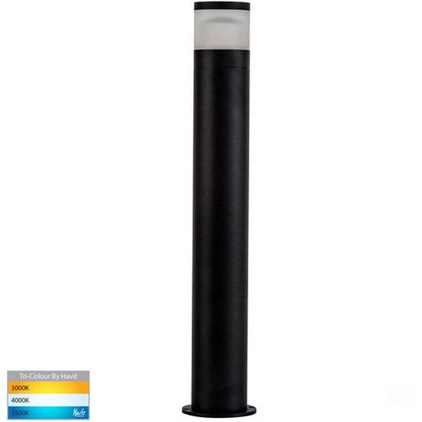 BOLLARD LED 12W TRI COLOUR 240V 464MM BLACK HIGHLITE, Ideal Electrical Catalogue Light Fittings Bollard Luminaire Bollard - Construction Supplies Australia