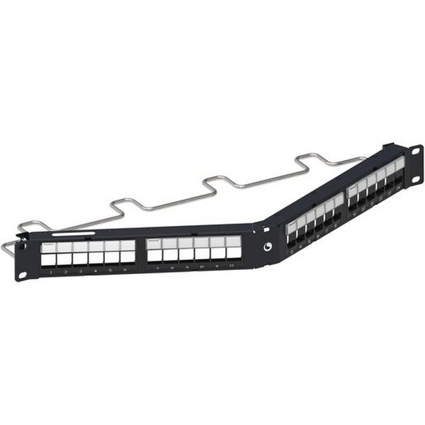 24 Port UTP Patch Panel 19-1Ru-Angled. Unloaded, Ideal Electrical Catalogue Data Communications Copper Patch Panel Copper Twisted Pair - Construction Supplies Australia