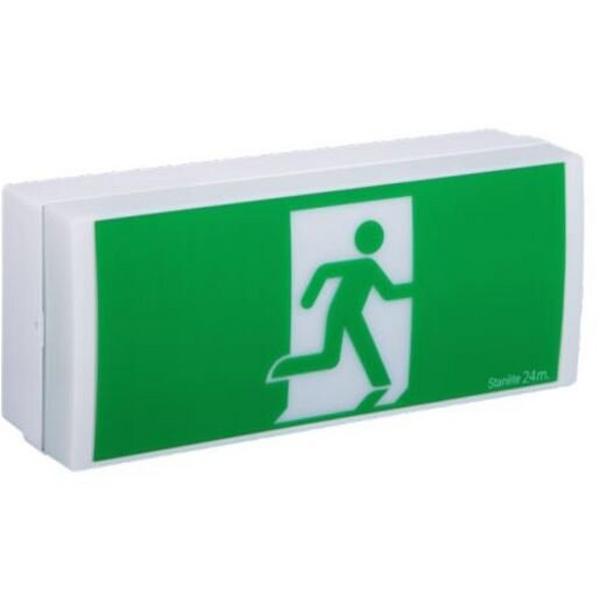 Economy Exit LED Wm 1Box Inc Inserts Lfp, Ideal Electrical Catalogue Light Fittings Emergency Exit Emergency Luminaire - Construction Supplies Australia