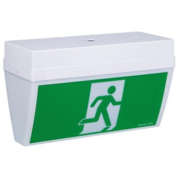Exit LED CM 1Box Inc Inserts Lfp Economy, Ideal Electrical Catalogue Light Fittings Emergency Exit Emergency Luminaire - Construction Supplies Australia