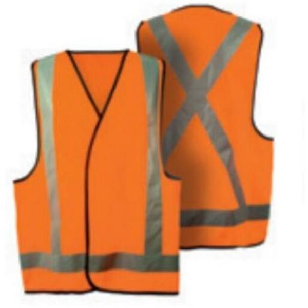 Safety Vest Hi Vis Day / Night Orange (L), Ideal Electrical Catalogue Safety Workwear Safety Vests - Construction Supplies Australia