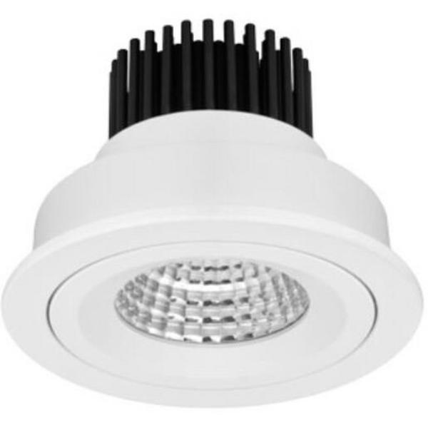Downlight LED 8.5W 3000K 1030Lm Wide 92mm C/O IP20 White Resiled, Ideal Electrical Catalogue Light Fittings Downlight Downlight Spot Floodlight - Construction Supplies Australia