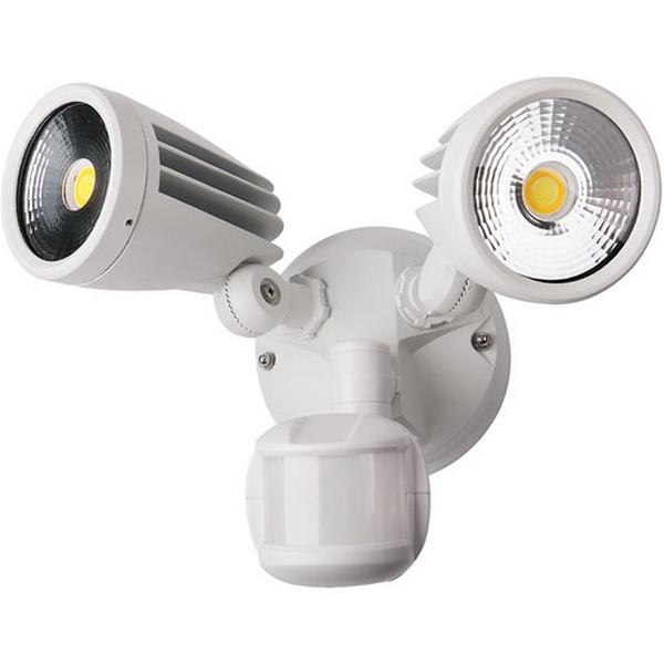 Floodlight LED 2X15W Tri Colour White Sensor Fortress Ii, Ideal Electrical Catalogue Light Fittings Downlight Downlight Spot Floodlight - Construction Supplies Australia
