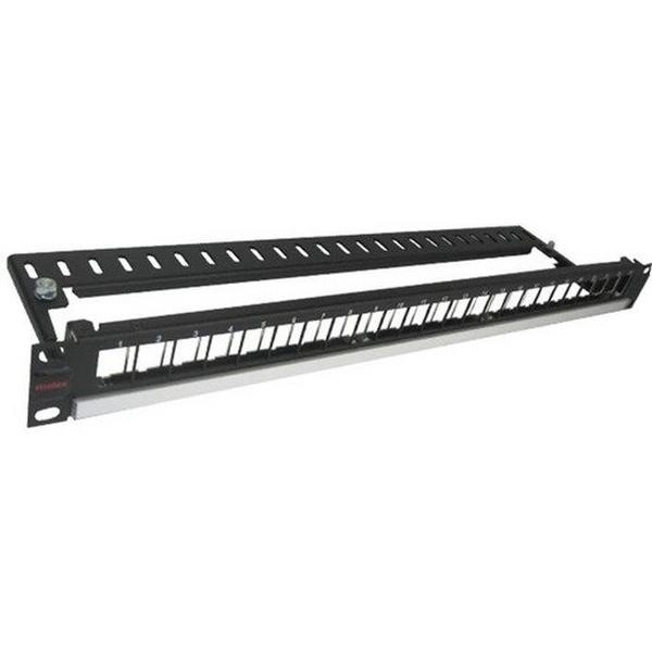 1RU 24 Port Unloaded Keystone Patch Panel Rear Minder UTP, Ideal Electrical Catalogue Data Communications Copper Patch Panel Copper Twisted Pair - Construction Supplies Australia
