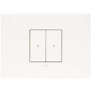 ARTEOR SMART SWITCH HORIZONTAL 2 GANG 2 MODULE 3 WIRE WHITE