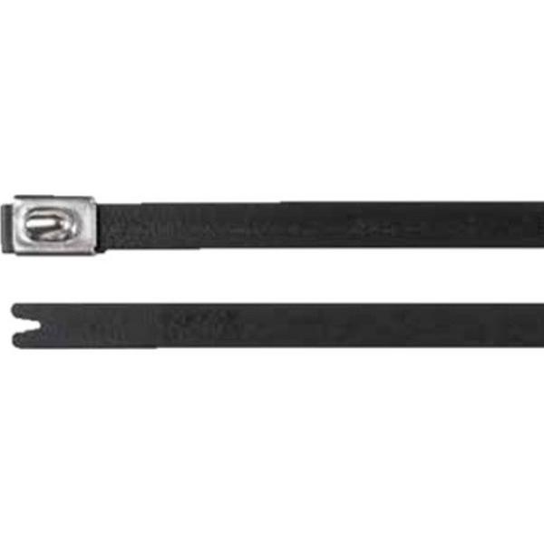 CABLE TIE STAINLESS STEEL COATED BLACK 316 520MM X 7.9MM PKT 100, Ideal Electrical Catalogue Hardware Cable Tie Cable Tie - Construction Supplies Australia