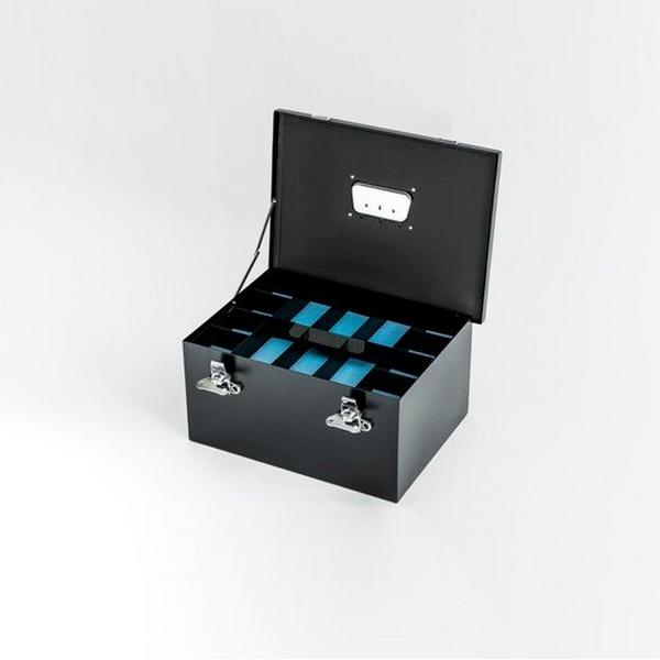 Steel Screw Box 2 Tray Black 420L X320D X200H, Ideal Electrical Catalogue Tools Instrumentation Tool Organisation Tool Box Case - Construction Supplies Australia