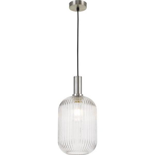 Pendant E27 25Wmax H300Xd200mm Clear /W Nickel Bonura 20, Ideal Electrical Catalogue Light Fittings Pendant Luminaire Pendant Luminaire - Construction Supplies Australia