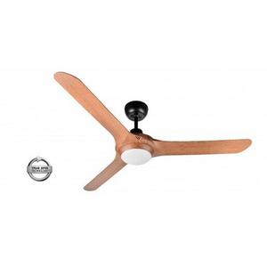 CEILING FAN SPYDA 56"/1400MM 4 BLD GFC TEAK W/LIGHT