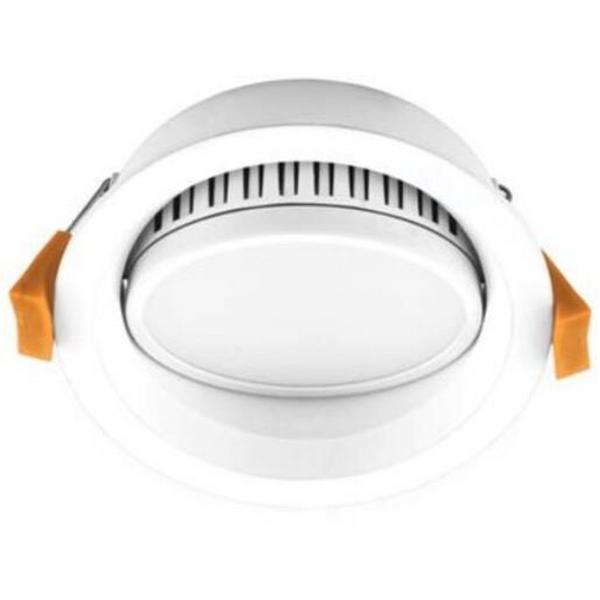 Downlight LED 13W Tri Colour 800Lm IP44 Dim 95mm Tilt White Deco, Ideal Electrical Catalogue Light Fittings Downlight Downlight Spot Floodlight - Construction Supplies Australia