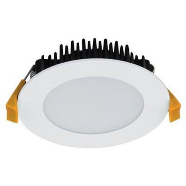 DOWNLIGHT LED 13W TRI COLOUR 800LM IP44 DIM 90MM WHITE TEK, Ideal Electrical Catalogue Light Fittings Downlight Downlight Spot Floodlight - Construction Supplies Australia