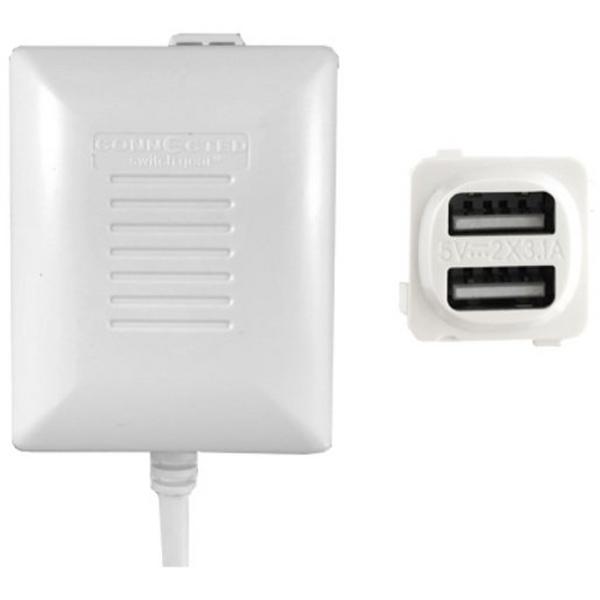 Dual USB Charger Mechanism Fast Charge Output 5V - 2 X 3.1A Total 6.2A Max, Ideal Electrical Catalogue Switches Plugs Sockets Mechanisms Usb Power Supply - Construction Supplies Australia