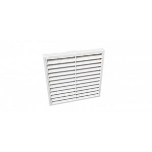 150MM STANDARD SQUARE FIXED LOUVRE GRILLE - WHITE