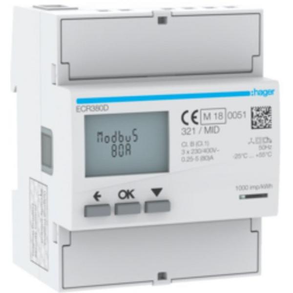 3Ph Kwhmeter Direct 80A 4M Modbus Mid, Ideal Electrical Catalogue Industrial Meters Kilowatt Hour Meter - Construction Supplies Australia