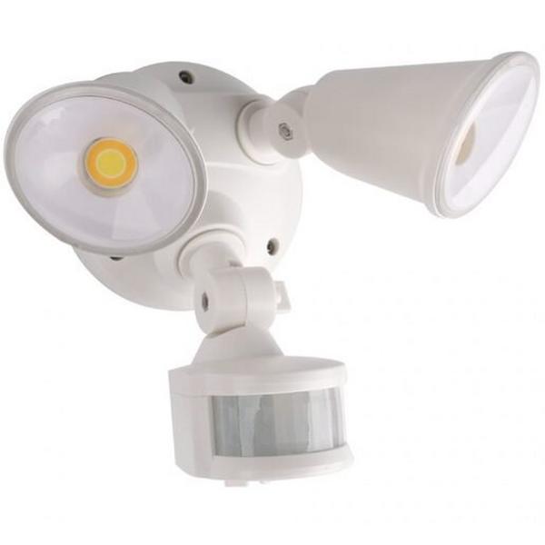 Floodlight LED 2X10W Tri Colour IP54 White Sensor Defender, Ideal Electrical Catalogue Light Fittings Downlight Downlight Spot Floodlight - Construction Supplies Australia