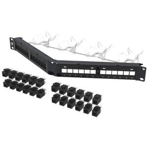 Patch panel copper (twisted pair) - CPPA-6A-UDDM-SL-1U-24 C6A PANEL KIT (ANGLED) - 760242561