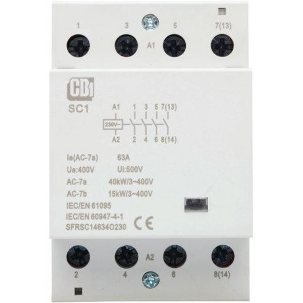 Contactor 230V 4P N/Closed 63A, Ideal Electrical Catalogue Industrial Contactor Overload Contactor Relay - Construction Supplies Australia