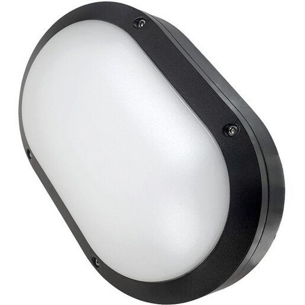 Bunker LED 16W Tri Colour 280X185mm Oval Black Dawn, Ideal Electrical Catalogue Light Fittings Ceiling Wall Lighting Ceiling Wall Luminaire - Construction Supplies Australia