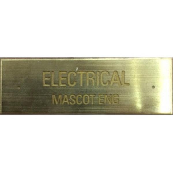 Brass Plate Engraved [Electrical] 73X24mm, Ideal Electrical Catalogue Power Distribution Earth Inspection Pits Earth Inspection Pit - Construction Supplies Australia