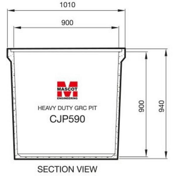 Grc Cable Pit 900Sq C/O 1000X1000X940mm Deep Overall, Ideal Electrical Catalogue Power Distribution Earth Inspection Pits Earth Inspection Pit - Construction Supplies Australia