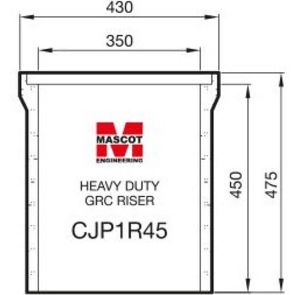Grc Riser 375Sq C/O X 450mm Deep Suit Cjp145 Pit, Ideal Electrical Catalogue Power Distribution Earth Inspection Pits Earth Inspection Pit - Construction Supplies Australia