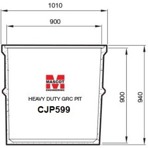 Grc Cable Pit 900Sq C/O Ribbed 1000X1000X940mm Deep Overall, Ideal Electrical Catalogue Power Distribution Earth Inspection Pits Earth Inspection Pit - Construction Supplies Australia