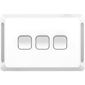 PRO SERIES SWITCH HORIZ 3G 1/2WAY 20A/16AX 250V