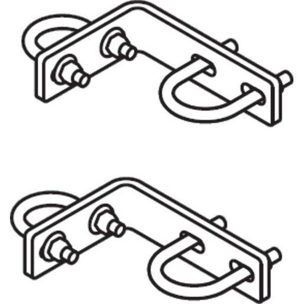 Mounting Kit 2X U-Bolt To Tubular Stanch Brackets Hot Dipped Galvanised, Ideal Electrical Catalogue Cable Management Cable Support Tube Cable Bracket For Cable Support System - Construction Supplies Australia
