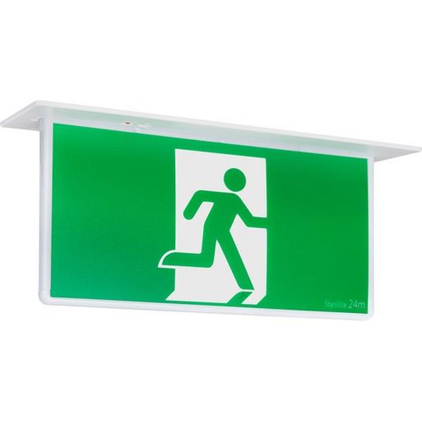 Exit LED Rec Picto Lfp Platinum, Ideal Electrical Catalogue Light Fittings Emergency Exit Emergency Luminaire - Construction Supplies Australia