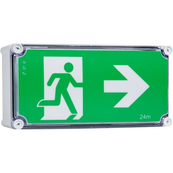 Exit LED Weather Proof 24M Picto> Li-Ion, Ideal Electrical Catalogue Light Fittings Emergency Exit Emergency Luminaire - Construction Supplies Australia