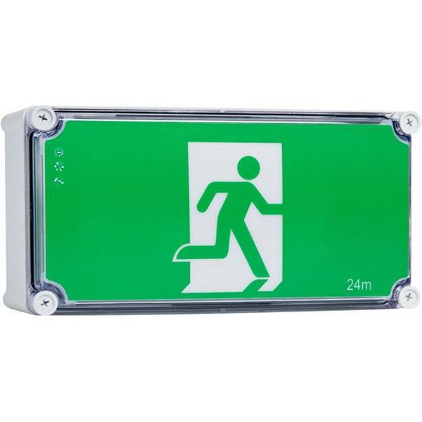 EXIT LED W/PROOF 24M PICTO LI-ION, Ideal Electrical Catalogue Light Fittings Emergency Exit Emergency Luminaire - Construction Supplies Australia