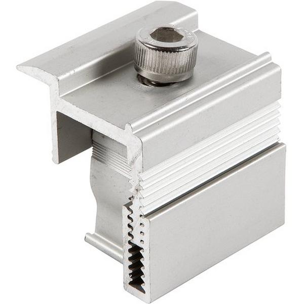 End Clamp Adjustable 30mm-40mm, Ideal Electrical Catalogue Energy Management Solar Mounting Systems Solar Rail Mounting Components - Construction Supplies Australia