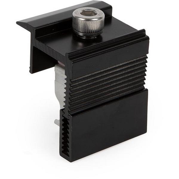 End Clamp Adjustable 30mm-40mm Black, Ideal Electrical Catalogue Energy Management Solar Mounting Systems Solar Rail Mounting Components - Construction Supplies Australia