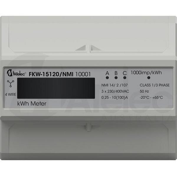Kilowatt Hour Mtr 3Ph DIN Mount Nmi 100A, Ideal Electrical Catalogue Industrial Meters Kilowatt Hour Meter - Construction Supplies Australia