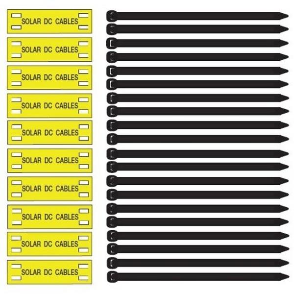 10 X Solar DC Cables Tags Inc 20 X Cable Ties, Ideal Electrical Catalogue Energy Management Solar Balance Of System Solar Balance Of System - Construction Supplies Australia