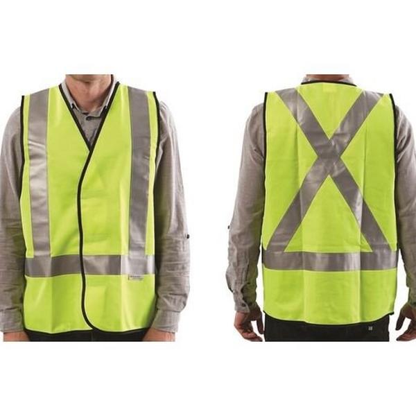Safety Vest Yellow Day/Night - X-Back - Xl, Ideal Electrical Catalogue Safety Workwear Safety Vests - Construction Supplies Australia