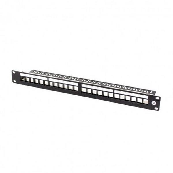 24 Port Unloaded Sheilded Cat5 Cat6 Cat6A Patch Panel Frame, Ideal Electrical Catalogue Data Communications Copper Patch Panel Copper Twisted Pair - Construction Supplies Australia
