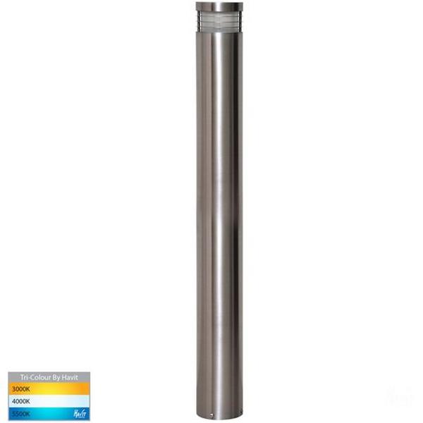 BOLLARD LED E27 9W TRI COLOUR 240V 900MM 316 SS MAXI 900, Ideal Electrical Catalogue Light Fittings Bollard Luminaire Bollard - Construction Supplies Australia